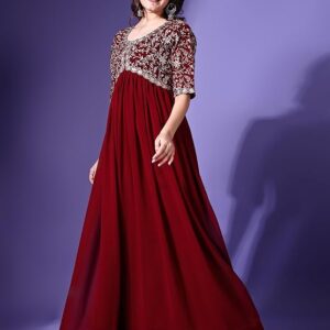 Alternative view of Wedani Georgette Embroidered Long Gown