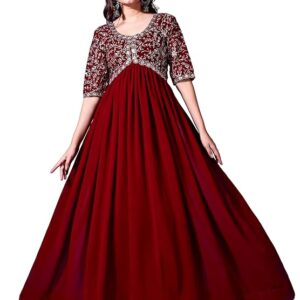 Wedani Georgette Embroidered Long Gown